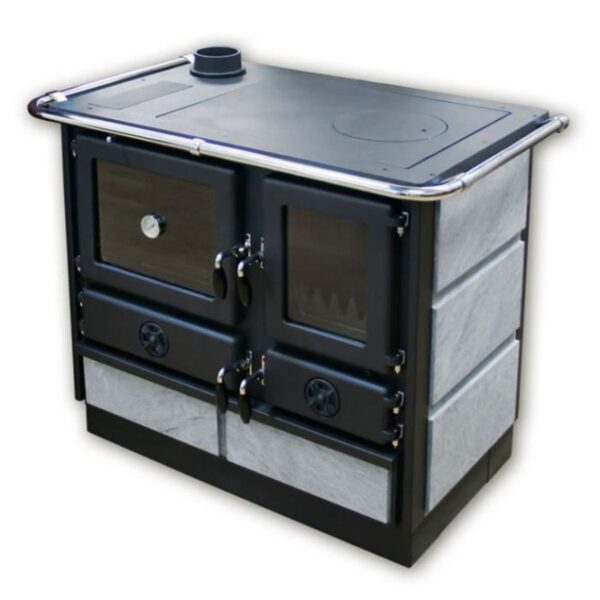 Cuisinière à bois 12 kW, charbon, briquette Malina de Purline, foyer en Fonte – Image 3